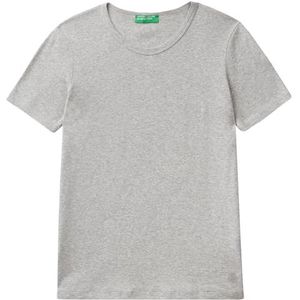 United Colors of Benetton T-shirt voor dames, Melange Light Grey 501, XL