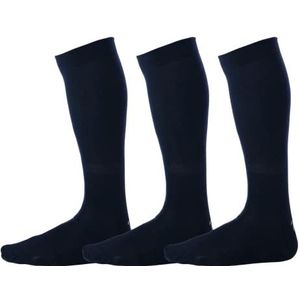 Pierre Henry Over the Calf Sokken voor Heren (3 paar) | Katoenen Jurk Sokken | Blauwe Navy Sokken ontworpen om 12+ uur op te blijven | Daily Navy (Maat 46-52) (3-paar), Dagelijkse marine