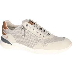 Mustang veterschoenen voor heren 4138-309, grootte:41, kleur:Ivoor