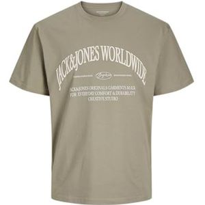 Jack & Jones - Jorfrederiksberg Margate - T-shirt - Zilveren Salie - Met Print