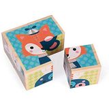 Janod J08000 My First Wooden Blocks, Forest Portraits