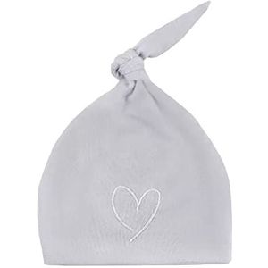 Effiki 5901832942177 pasgeboren grijze hoed met wit hart, 1-3 maanden