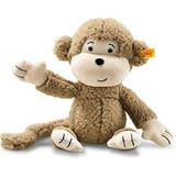 Steiff Knuffeldier aap Brownie, schattig knuffeldier, jongens, meisjes en baby's vanaf 0 maanden, Soft Cuddly Friends, pluche dier 30 cm klein, 060304