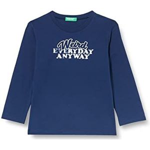 United Colors of Benetton T-shirt voor kinderen en jongens, blauw 252, 1 jaar