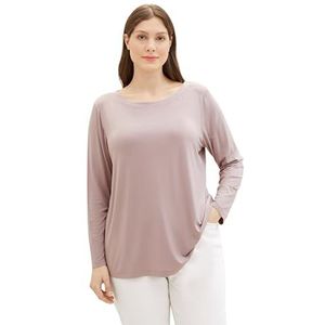 TOM TAILOR Dames Plussize T-shirt met lange mouwen, 33831 - Dusty Lilac, 50 NL