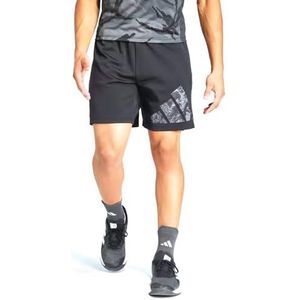 adidas Heren Workout Logo Gebreide Korte Korte Shorts, L 5"" Zwart