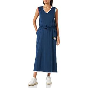 Love Moschino Dames regular fit mouwloos lange jurk, blauw, 46, blauw, 46