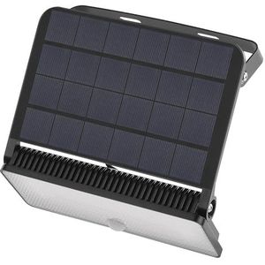 EMOS - LED zonnelamp SOLO voor buiten met bewegingsmelder - Solar wandlamp voor huis/tuin - Sensorbereik 6m, detectiehoek 120° - 3 lichtmodi, helderheid max. 1600lm, neutraal wit - zwart