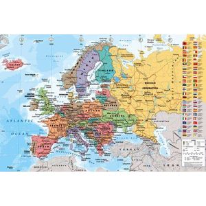 empireposter - landkaarten - Europese map - grootte (cm), ca. 91,5x61 - Poster, NIEUW -