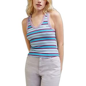 Lee Dames 70S Rib TOP T-shirt, Shasta Blue, Medium, Shasta Blue, M