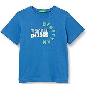 United Colors of Benetton T-shirt voor kinderen en jongens, Intensief blauw 3f4, 5 jaar
