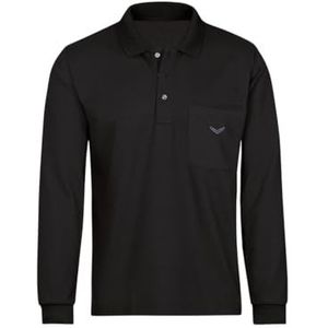Trigema Poloshirt voor heren met lange mouwen, zwart (zwart)., L