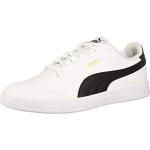 PUMA Shuffle Sneaker voor heren, Wit Zwart Team Goud, 37.5 EU