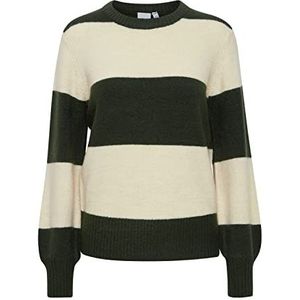 ICHI - IHEDEN LS4 - Pullover - Combu Green - Fijn Gebreid