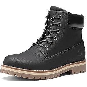 Bruno Marc Winterschoenen voor heren, winterlaarzen voor jongens, warm gevoerd, sneeuwlaarzen, korte schacht, enkellaarzen, werklaarzen, winter, outdoor, trekking, wandelschoenen, zwart, 42 EU