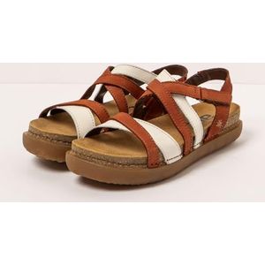 Art 1714 Rhodes, platte damessandalen, D.Orange-Cream, maat 40, D Orange Cream, 40 EU