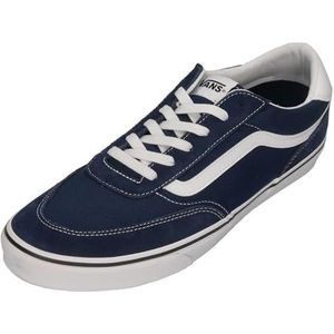 Vans Heren Brooklyn LS Sneaker, Suede/Canvas Jurk Blues, 5.5 UK, Suède Canvas Jurk Blauw, 38.5 EU