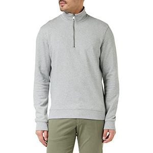 Farah - Heren Sweater, Aintree Quarter Zip Sweater, lange mouwen, mock-hals, biologisch katoen, moderne pasvorm, lichtgrijs, XXL, Lichtgrijs, XXL