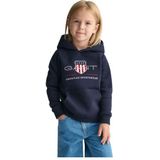 GANT - Kids Archive Shield Hoodie - Grijs - Katoen