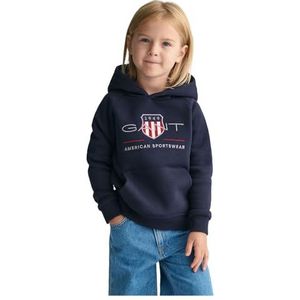 GANT - Kids Archive Shield Hoodie - Grijs - Katoen