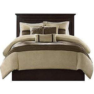 Madison Park Alternatief beddengoed voor alle seizoenen, bijpassende shams, decoratief kussen, polyester, natuurlijk, queensize