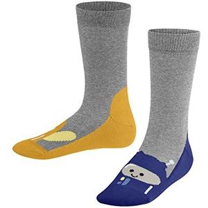 FALKE Uniseks-kind Sokken Bubble Robots, Katoen, 1 Paar, Grijs (Light Grey 3400), 19-22