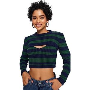 Trendyol FeMan Regular fit Basic Crew Neck Knitwear Trui, Marineblauw, M, Donkerblauw, M