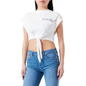 Champion Rochester 1919-Made with Love Crop S-L T-shirt, off-white (Way), XL voor dames, Off-White (Way), XL