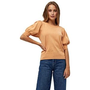 Minus Liva Knit Tee T-shirt voor dames, oranje (abrikoos Tan Melange), S