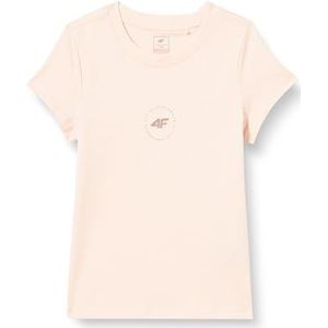 4F T-Shirt F0817 crème meisje 122, Crème, 7 Jaren