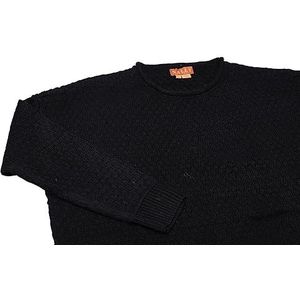 Nally Dames rolgebreide trui met vintage kraag acryl zwart maat XS/S, zwart, XS