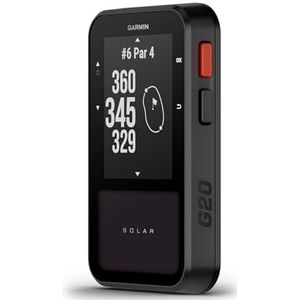 Garmin Approach G20, Solar Golf GPS Handheld, Golf Range Finder with 43,000 pre loaded Golf Courses, 2.2"" high contrast screen, Unlimited battery life in sunny conditions, Belt clip included