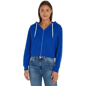 Tommy Hilfiger REG Hilfiger FR-Terry hoodie met rits, ultrablauw, L, Ultra Blauw, L
