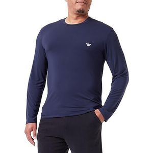 Emporio Armani Heren Mannen Mannen Lange Mouwen Soft Modal T-shirt, marineblauw, M