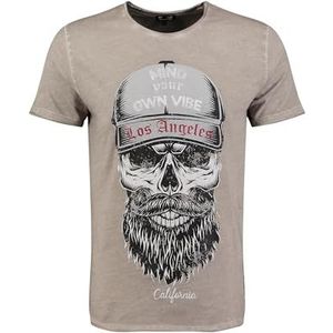 KEYLARGO - KLBEARD - T-shirt - Zilver - Katoen