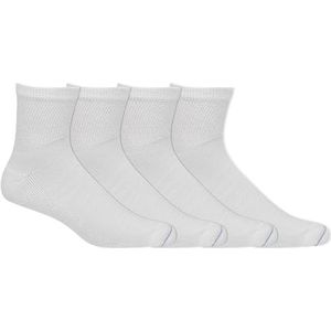Dr. Scholl's Men's 4 Pack Diabetic and Circulatory Non Binding Ankle Socks, White, Shoe Size: 13-15