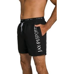 JAY-PI Strandbroek voor heren, elastische tailleband, mat nachtblauw, 6XL