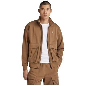 G-STAR RAW Rovic Zip Through Loose Sweat, Braun (Dk Fawn D24465-d566-7172), S