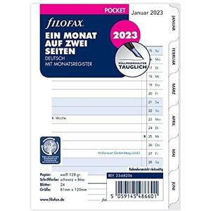 Filofax Pocket 1Mo/2S tabbed (Duits) 2023