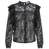 Onlnew - Top - O-hals - Lange Mouwen - Knoopsluiting - Ruche Detail - Regular Fit