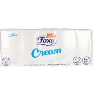 Foxy Cream zakdoeken met vochtinbrengende crème, verpakking van 10 stuks