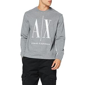 Armani Exchange Icon Sweat sweatshirt voor heren, grijs, M