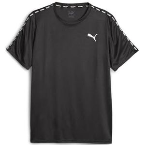 PUMA Fit Taped Tee T-shirt voor heren, Puma Black, L