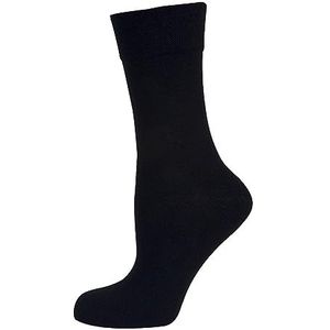 Nur Die 98% katoen, hoge sok met comfortabele tailleband, ademend en comfortabel voor dames, zwart, 39-42 EU