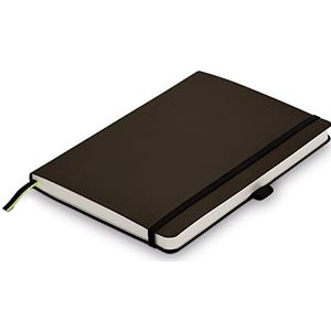 LAMY Papieren softcover A6 notitieboek 810 – formaat DIN A6 (102 x 144 mm) in zwart met Lamy-liniatuur, 192 pagina's en elastische sluitband