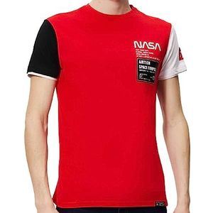 Nasa Heren Gns3013 Men S3 T-shirt, rood, S, rood, S