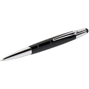 Wedo 26125001 Touch Pen Pioneer 2-in-1 (geleidende stylus voor alle smartphones en tablets, inclusief geïntegreerde balpen, 13 cm) zwart