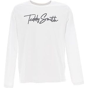 Teddy Smith T- Evan ML Jr T-shirt voor jongens, Wit, 8 Jaren