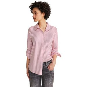 Street One Dames Ltd Qr Gestreept Business Blouse Shirt, Soft Legend Rose, 46