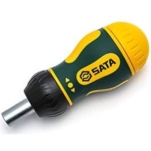 SATA ST09348 6In1 Stubby Ratcheting Schroevendraaier Set met Glad Ratcheting Mechanisme en Drie Instellingen
